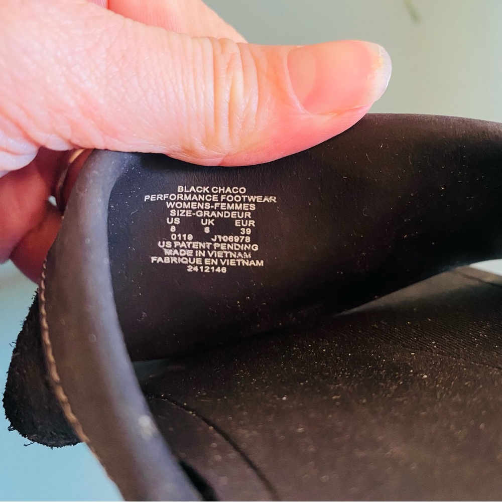Chaco Women’s Hermosa Thong Sandal Leather Black 8 - Picture 9 of 9